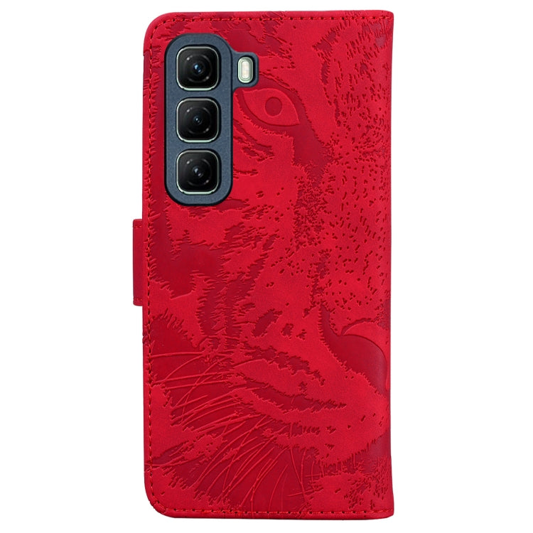 For Infinix Hot 50 4G Tiger Embossing Pattern Flip Leather Phone Case