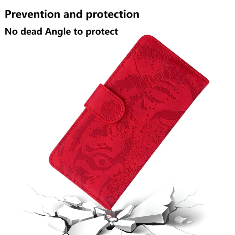 For Infinix Hot 50 4G Tiger Embossing Pattern Flip Leather Phone Case