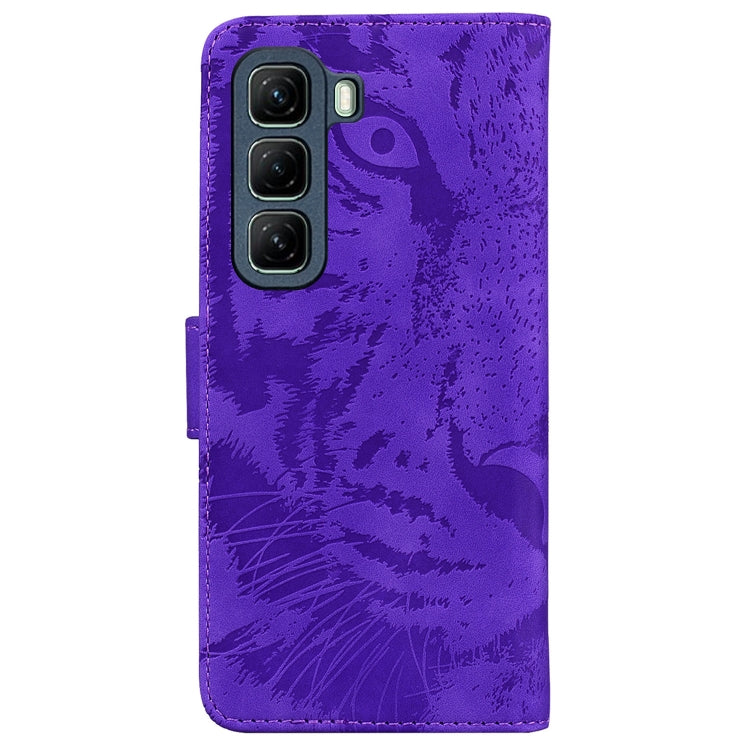 For Infinix Hot 50 4G Tiger Embossing Pattern Flip Leather Phone Case