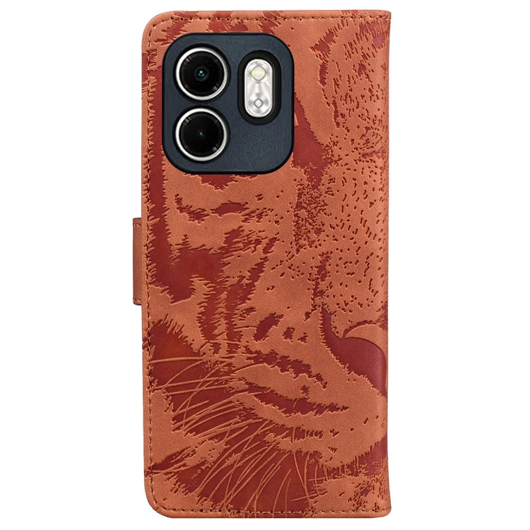 For Infinix Hot 50i / Smart 9 Tiger Embossing Pattern Flip Leather Phone Case