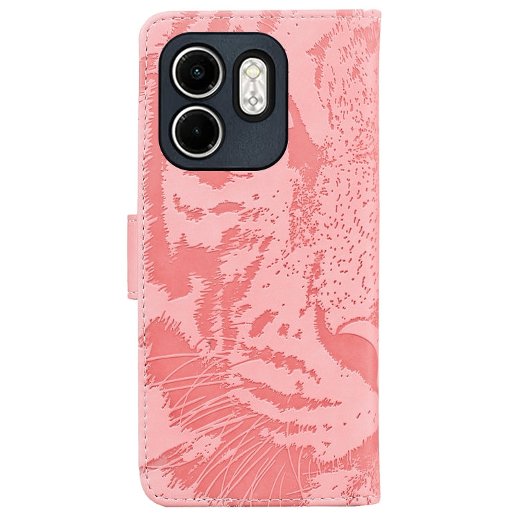 For Infinix Hot 50i / Smart 9 Tiger Embossing Pattern Flip Leather Phone Case