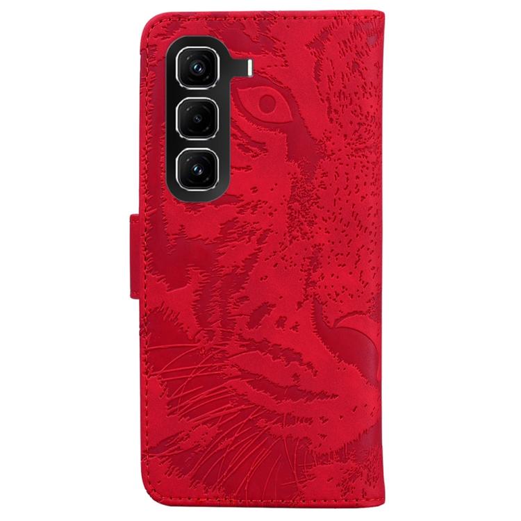 For Infinix Hot 50 Pro 4G Tiger Embossing Pattern Flip Leather Phone Case
