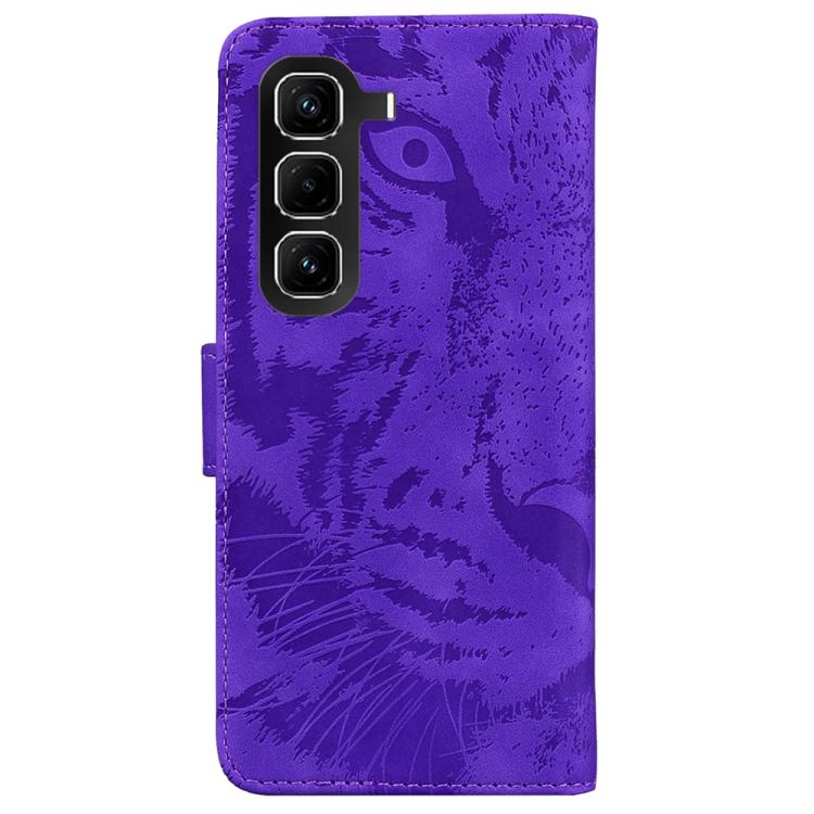 For Infinix Hot 50 Pro 4G Tiger Embossing Pattern Flip Leather Phone Case
