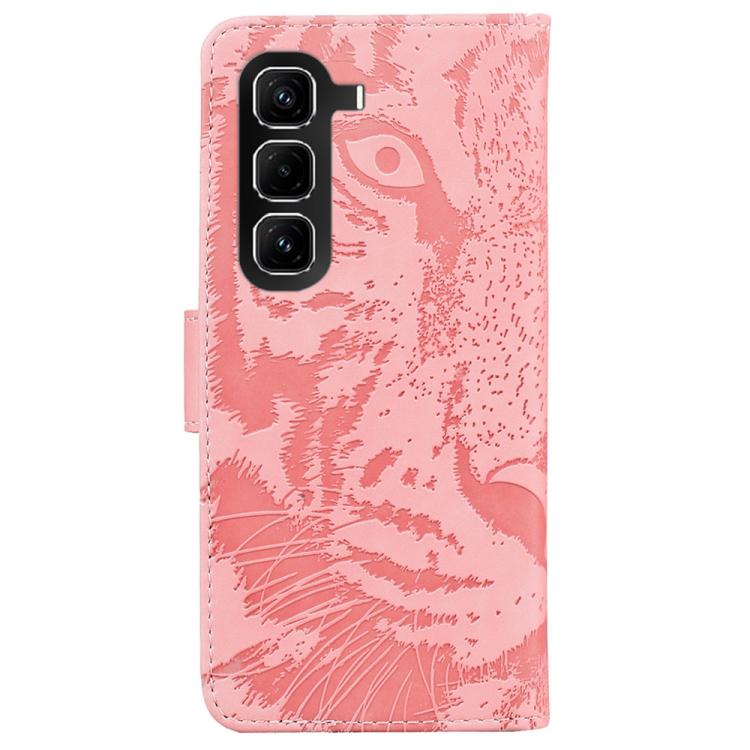 For Infinix Hot 50 Pro 4G Tiger Embossing Pattern Flip Leather Phone Case