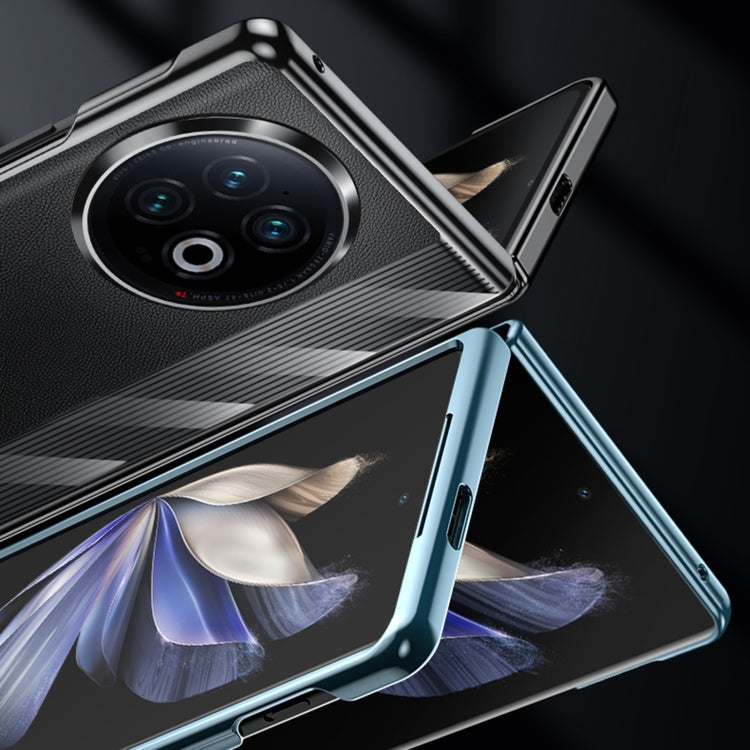 For vivo X Fold2 Electroplating Ultrathin Shockproof Leather Fold Protective Phone Case