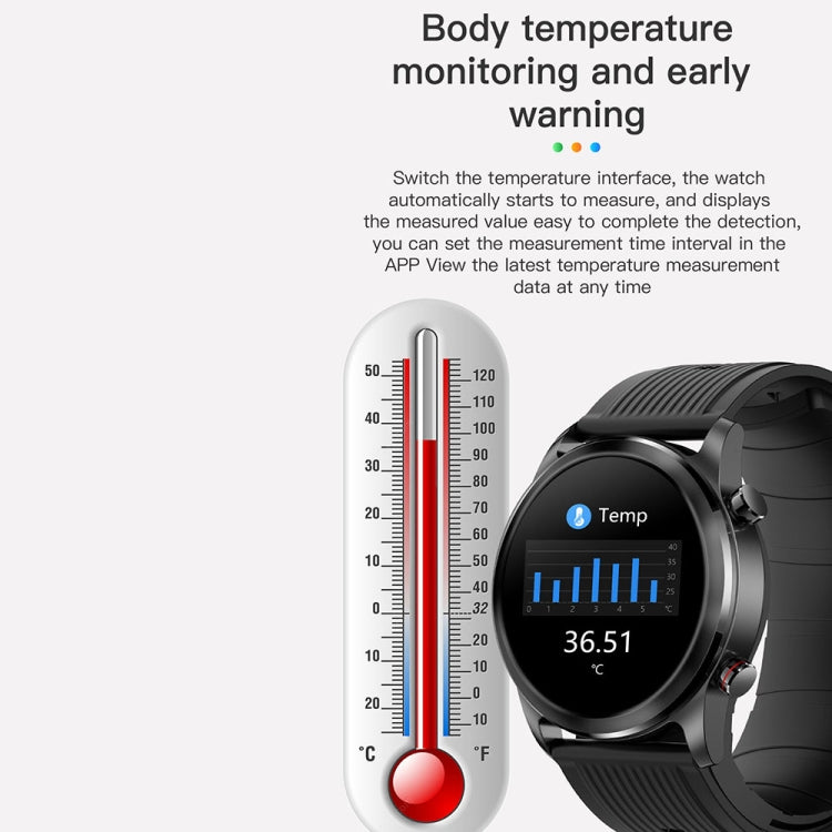 TK61 1.3 inch Silicone Band Smart Watch Supports Heart Rate / Blood Pressure Monitoring