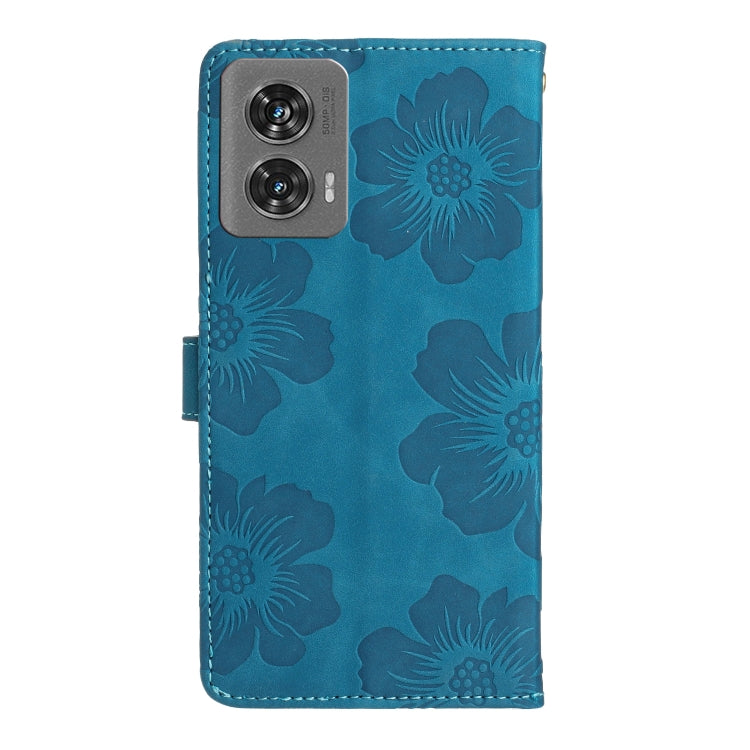 For Motorola Edge 50 Fusion Flower Embossing Pattern Leather Phone Case