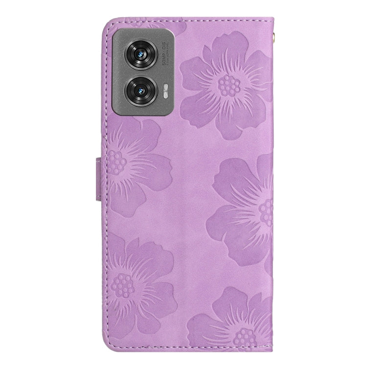 For Motorola Edge 50 Fusion Flower Embossing Pattern Leather Phone Case