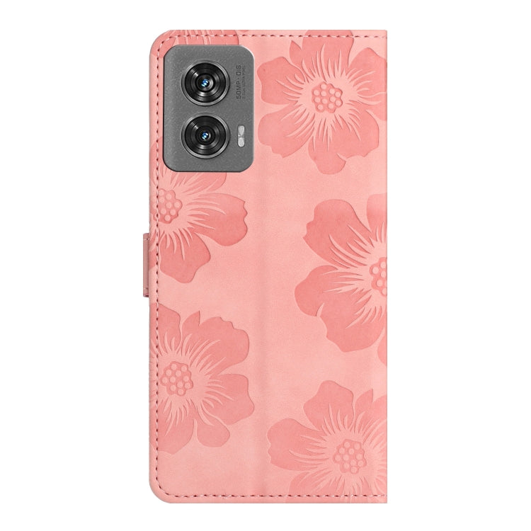 For Motorola Edge 50 Fusion Flower Embossing Pattern Leather Phone Case