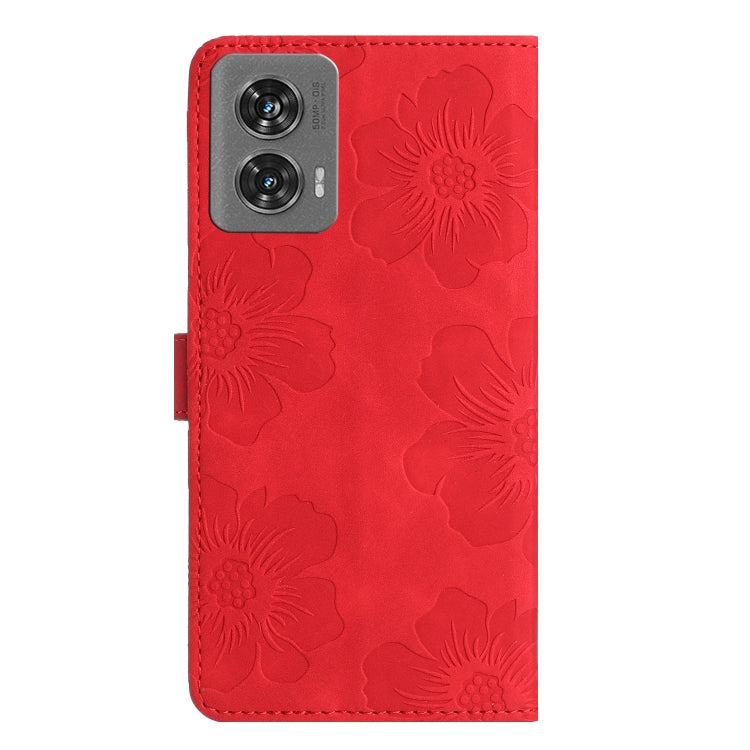 For Motorola Edge 50 Fusion Flower Embossing Pattern Leather Phone Case