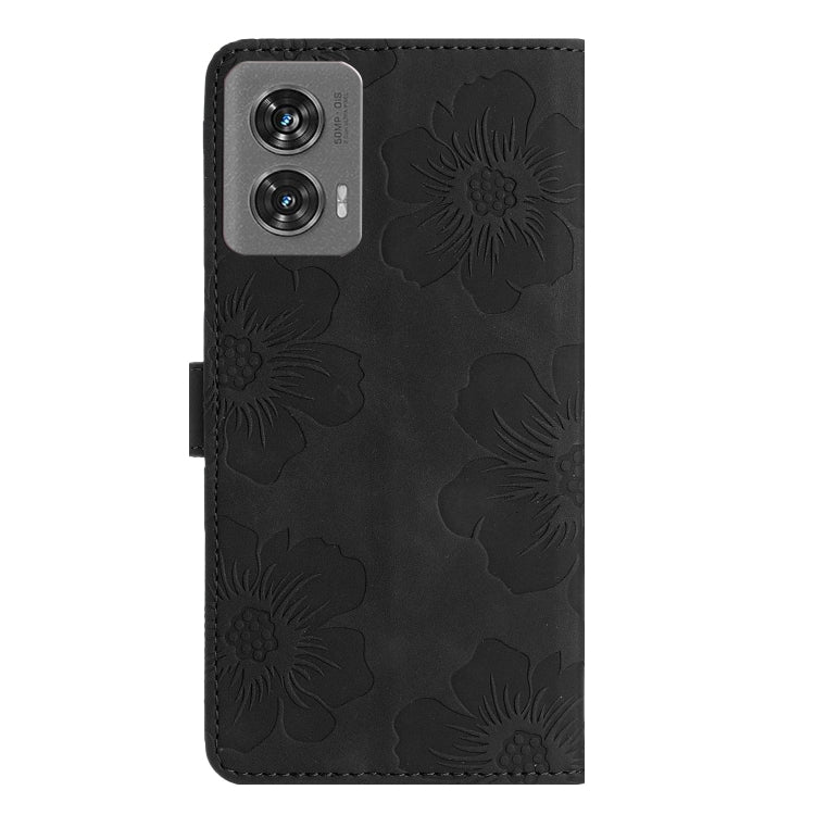 For Motorola Edge 50 Fusion Flower Embossing Pattern Leather Phone Case