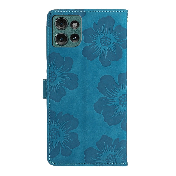 For Motorola Edge 50 5G Flower Embossing Pattern Leather Phone Case