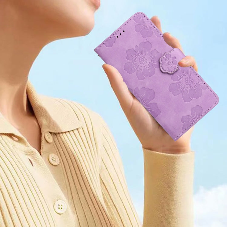 For Motorola Edge 50 Pro Flower Embossing Pattern Leather Phone Case