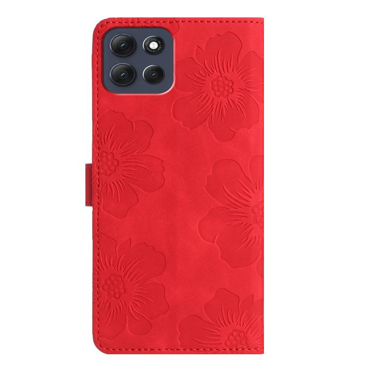 For Motorola Moto G86 5G Flower Embossing Pattern Leather Phone Case