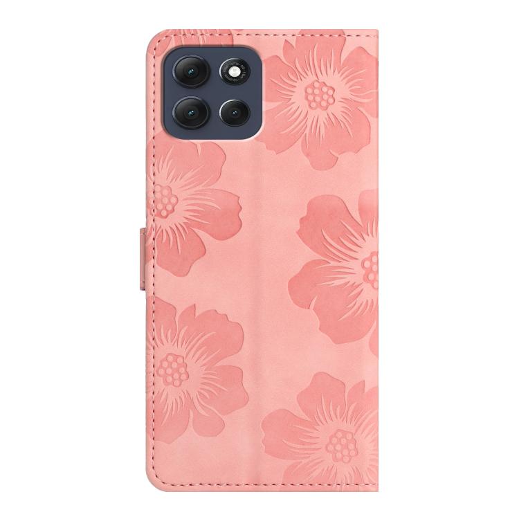 For Motorola Moto G86 Power Flower Embossing Pattern Leather Phone Case