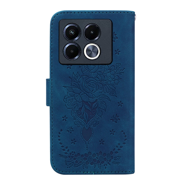 For Infinix Note 40 5G Butterfly Rose Embossed Leather Phone Case
