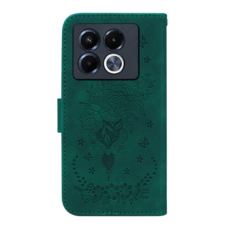 For Infinix Note 40 5G Butterfly Rose Embossed Leather Phone Case