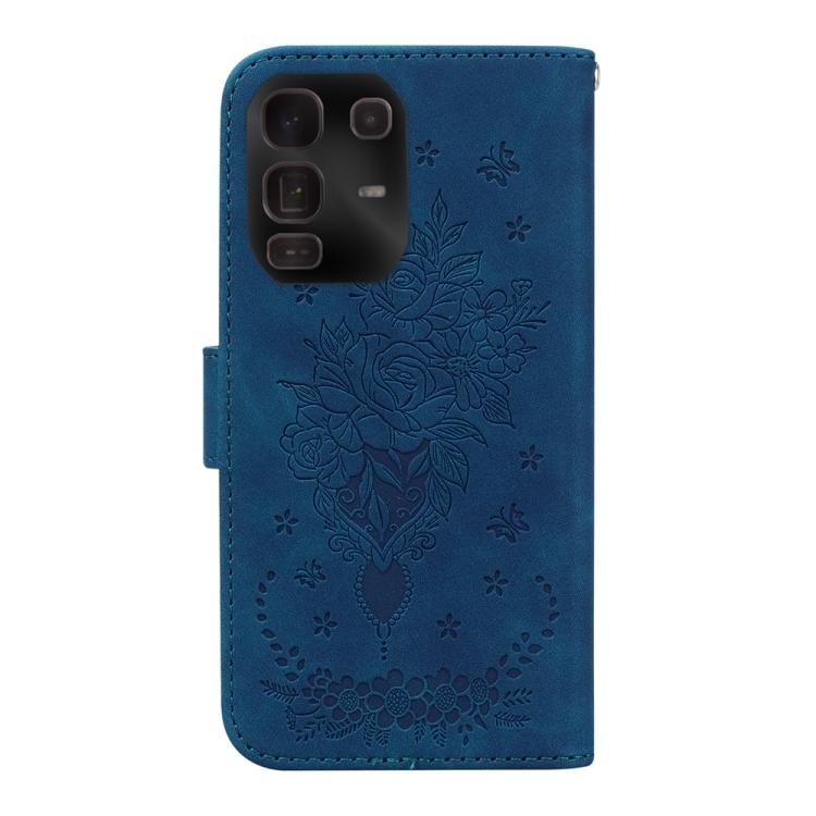For Infinix Note 50 Pro+ Butterfly Rose Embossed Leather Phone Case