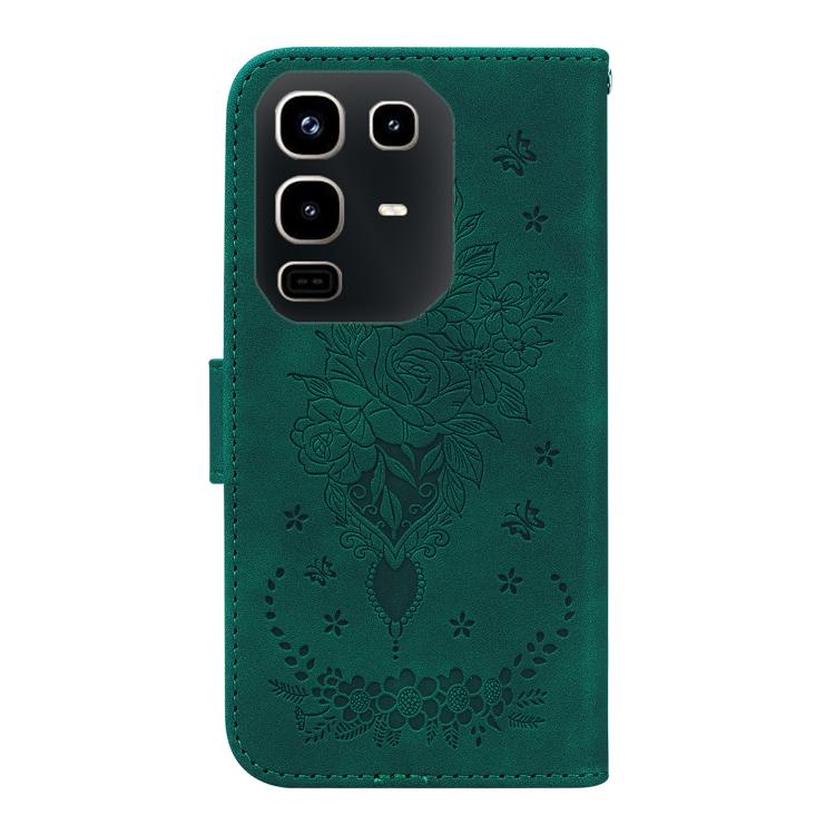 For Infinix Note 50 4G / Note 50 Pro 4G Butterfly Rose Embossed Leather Phone Case