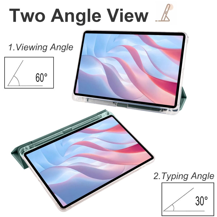 For Xiaomi Redmi Pad Pro 12.1 3-fold Clear TPU Smart Leather Tablet Case with Pen Slot