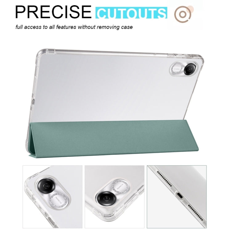 For Xiaomi Redmi Pad Pro 12.1 3-fold Clear TPU Smart Leather Tablet Case with Pen Slot