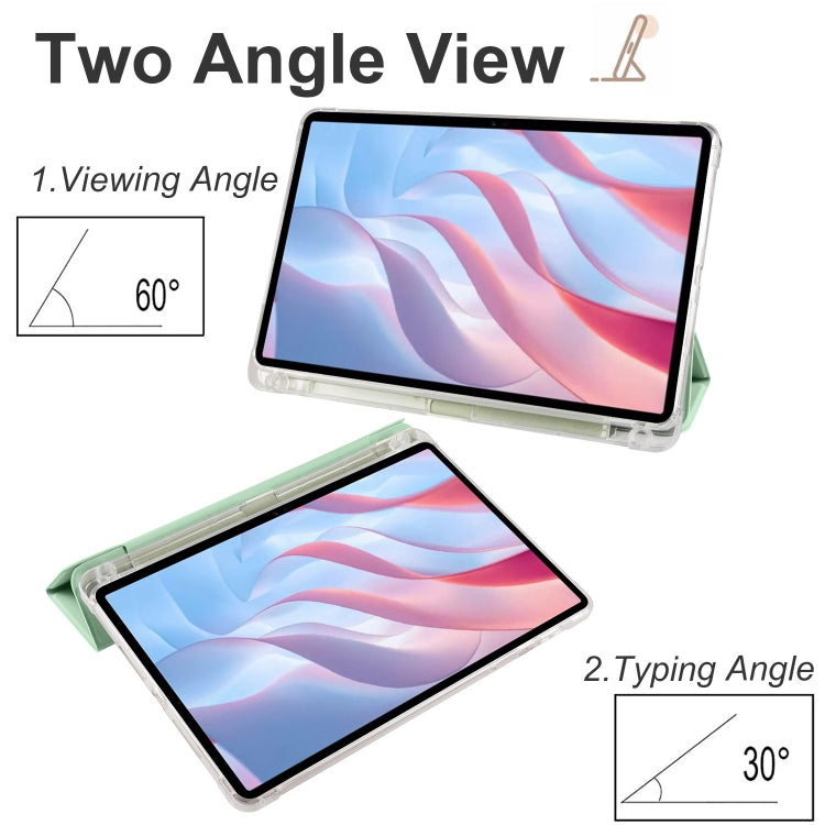 For Xiaomi Redmi Pad Pro 12.1 3-fold Clear TPU Smart Leather Tablet Case with Pen Slot