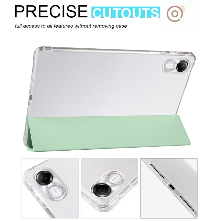 For Xiaomi Redmi Pad Pro 12.1 3-fold Clear TPU Smart Leather Tablet Case with Pen Slot