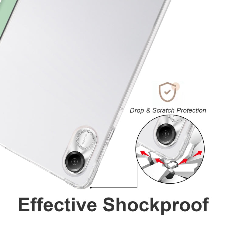 For Xiaomi Redmi Pad Pro 12.1 3-fold Clear TPU Smart Leather Tablet Case with Pen Slot