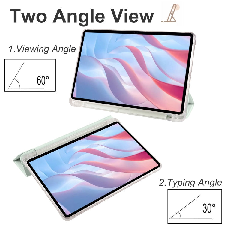 For Xiaomi Redmi Pad Pro 12.1 3-fold Clear TPU Smart Leather Tablet Case with Pen Slot