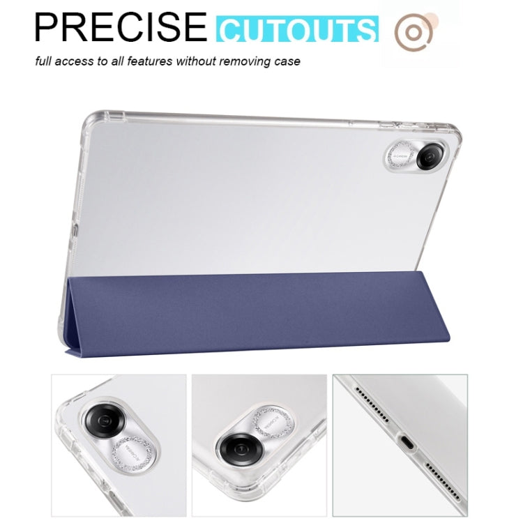 For Xiaomi Redmi Pad Pro 12.1 3-fold Clear TPU Smart Leather Tablet Case with Pen Slot