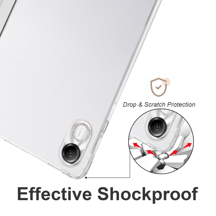 For Xiaomi Redmi Pad Pro 12.1 3-fold Clear TPU Smart Leather Tablet Case with Pen Slot