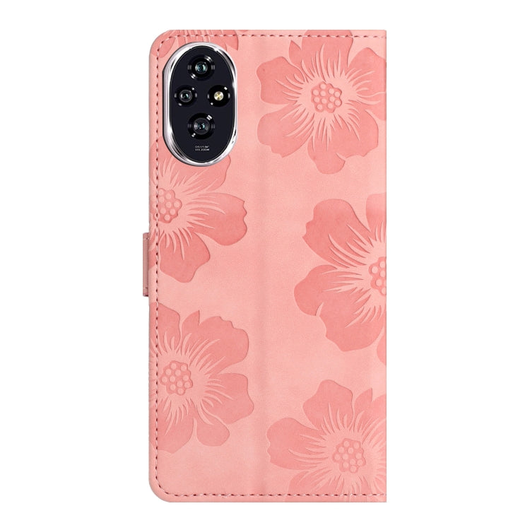 For Honor 200 Pro Flower Embossing Pattern Leather Phone Case