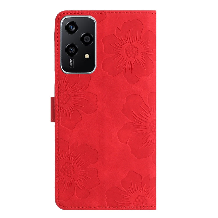 For Honor 200 Lite Global Flower Embossing Pattern Leather Phone Case