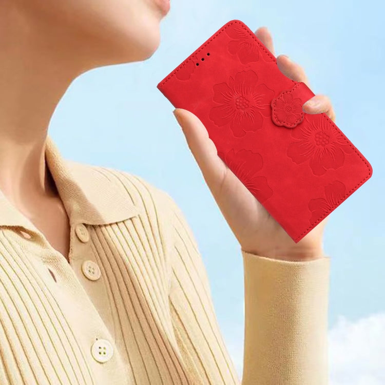 For Honor 200 Lite Global Flower Embossing Pattern Leather Phone Case