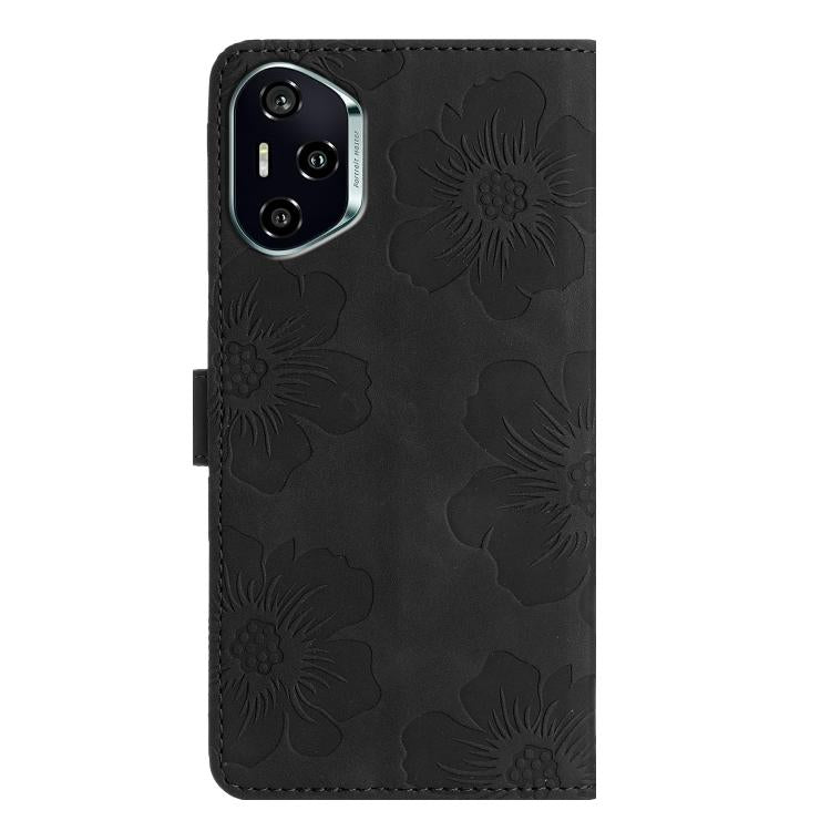 For Honor 400 Global 156.5mm Flower Embossing Pattern Leather Phone Case