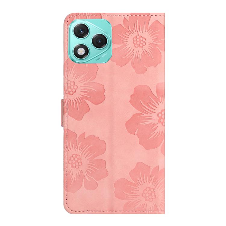 For Honor 400 Lite Global Flower Embossing Pattern Leather Phone Case