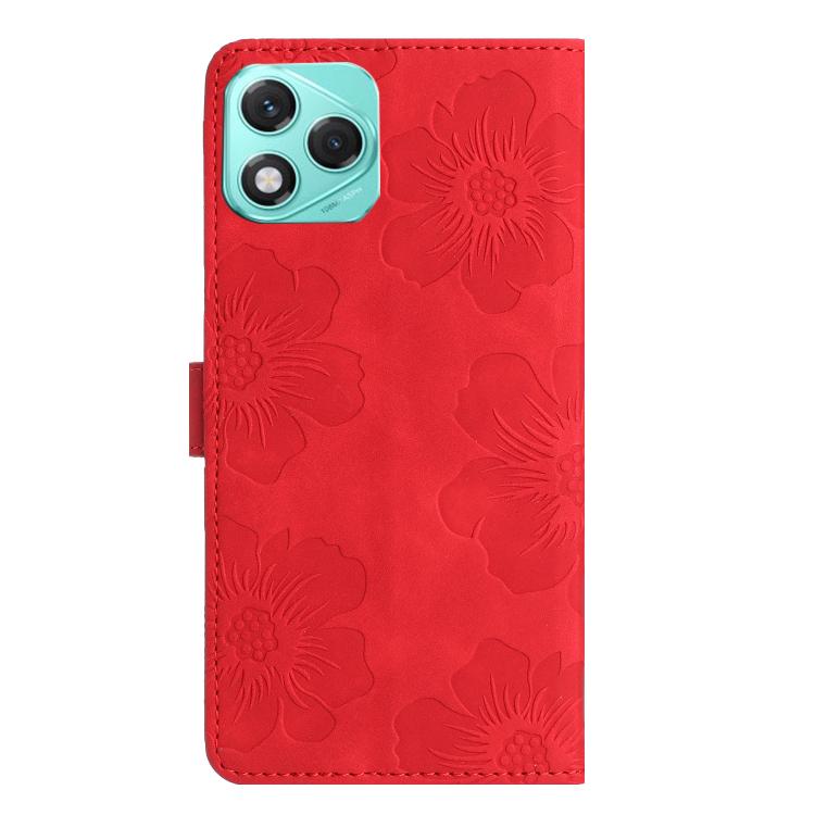 For Honor 400 Lite Global Flower Embossing Pattern Leather Phone Case
