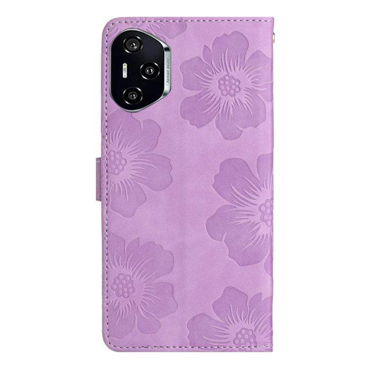 For Honor 400 Pro Global 160.8mm Flower Embossing Pattern Leather Phone Case