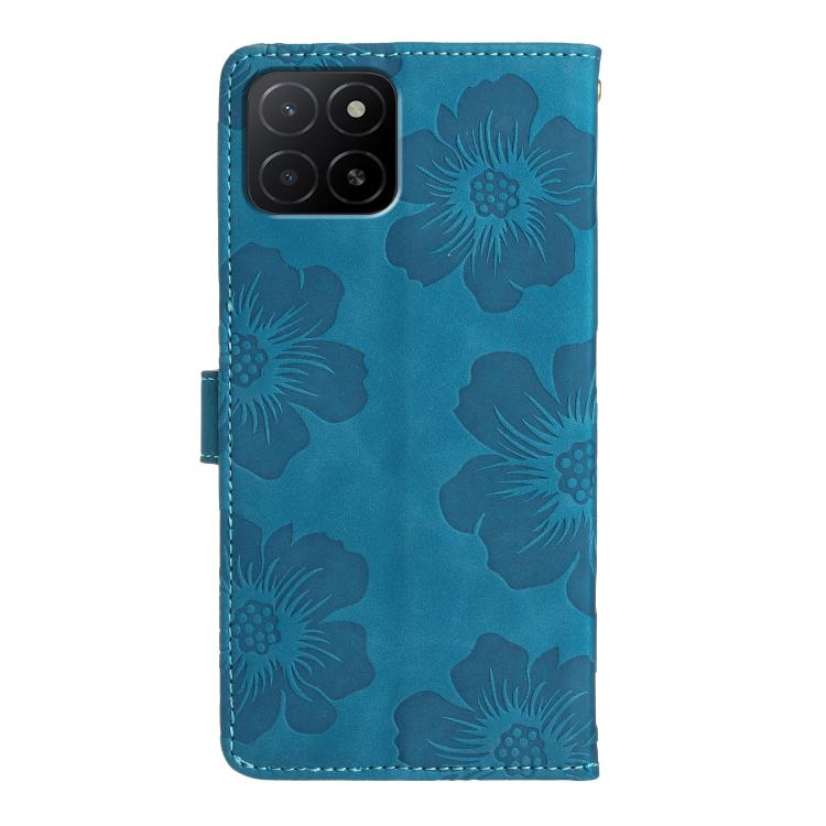 For Honor X5b Flower Embossing Pattern Leather Phone Case