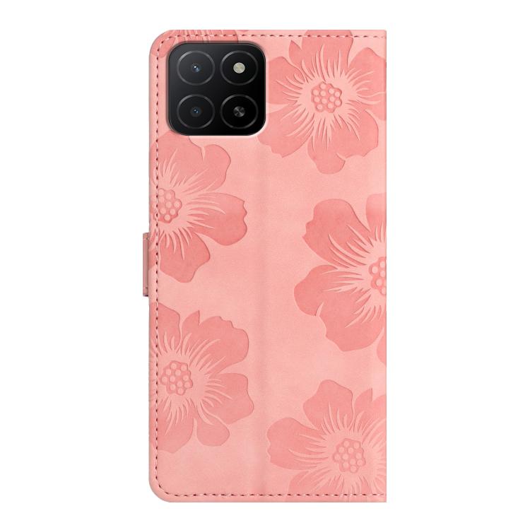 For Honor X5b Flower Embossing Pattern Leather Phone Case