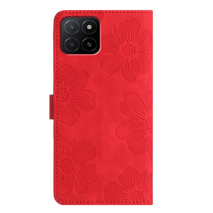 For Honor X5b Flower Embossing Pattern Leather Phone Case