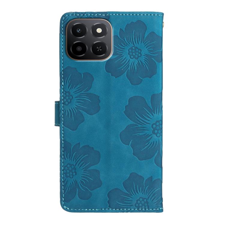For Honor X6c 4G Flower Embossing Pattern Leather Phone Case