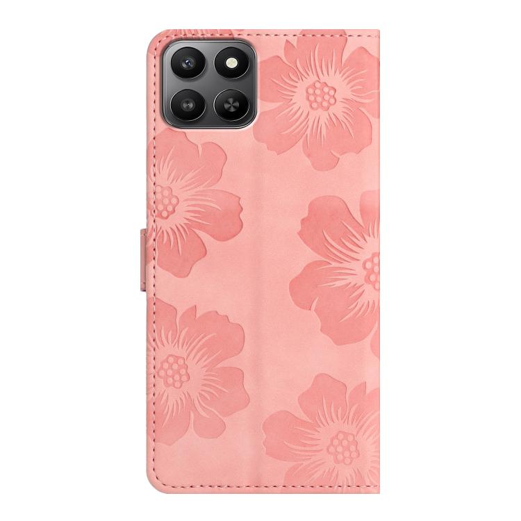 For Honor 400 Smart 5G Flower Embossing Pattern Leather Phone Case