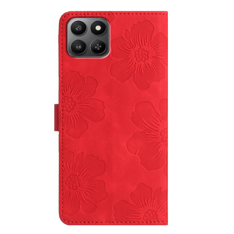For Honor 400 Smart 5G Flower Embossing Pattern Leather Phone Case