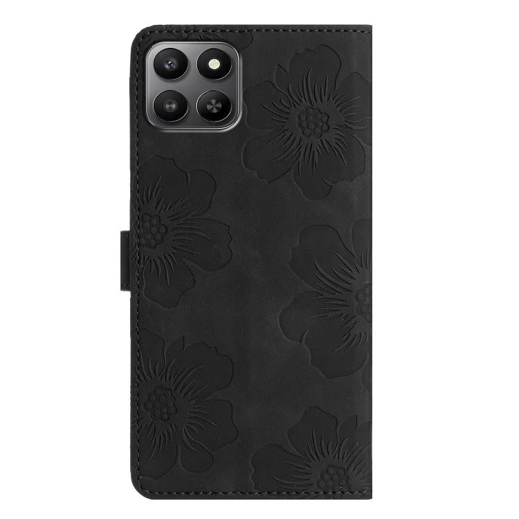 For Honor 400 Smart 5G Flower Embossing Pattern Leather Phone Case