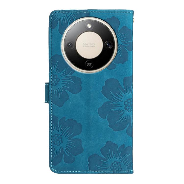 For Honor X9d 5G Flower Embossing Pattern Leather Phone Case