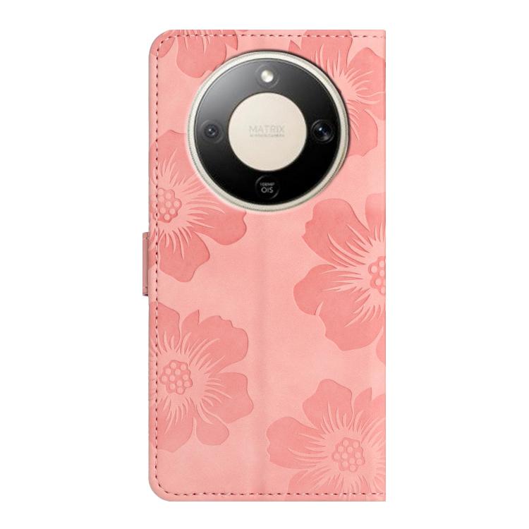 For Honor X9d 5G Flower Embossing Pattern Leather Phone Case