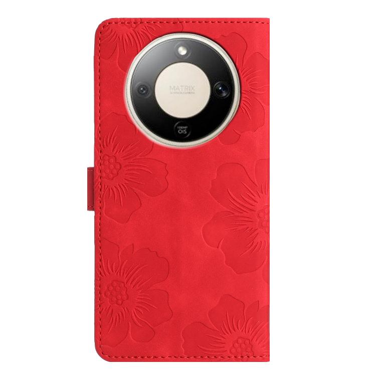 For Honor X9d 5G Flower Embossing Pattern Leather Phone Case