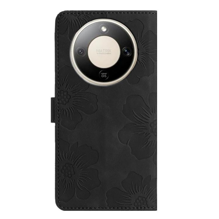 For Honor X9d 5G Flower Embossing Pattern Leather Phone Case