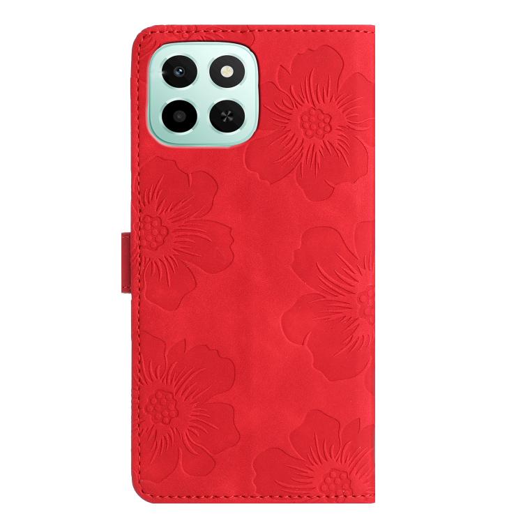 For Honor X5c 4G Flower Embossing Pattern Leather Phone Case
